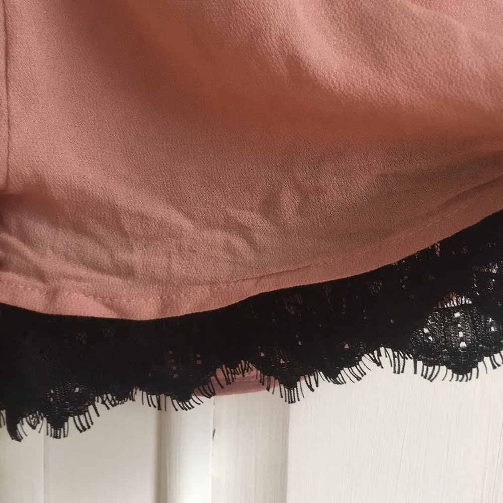 Wet Seal sexy pink and black lace romper - Picture 2 of 4